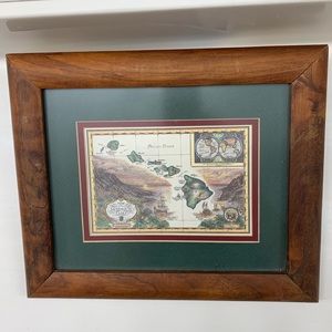 Map of the sandwich isles with frame